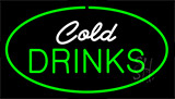 Cold Drinks Green Neon Sign