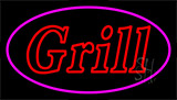Double Stroke Grill Pink Neon Sign