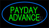 Green Payday Advance Blue Border Neon Sign