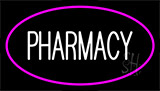 White Pharmacy Pink Border Neon Sign