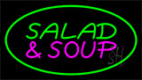 Salad And Soup Green Neon Sign