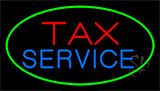 Tax Service Green Border Animated Neon Sign