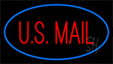Us Mail Blue Neon Sign
