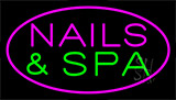 Pink Nails And Spa Pink Border Neon Sign