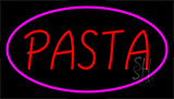 Red Pasta Pink Border Neon Sign