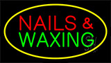 Nails And Waxing Yellow Neon Sign