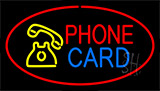 Phone Card Red Neon Sign