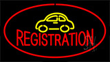 Auto Registration Red Neon Sign