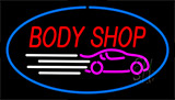 Body Shop Blue Neon Sign