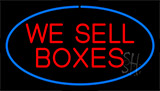We Sell Boxes Blue Neon Sign