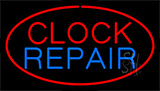 Clock Repair Red Neon Sign