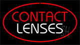 Contact Lenses Red Neon Sign
