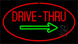 Drive Thru Red Green Arrow Neon Sign