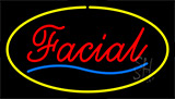 Red Facial Yellow Border Neon Sign