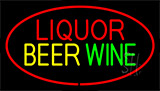 Liquor Beer Wine Red Neon Sign