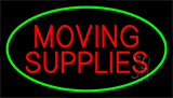 Moving Supplies Green Neon Sign