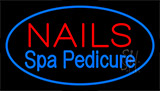 Nails Spa Pedicure Blue Neon Sign
