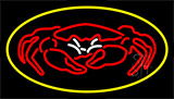 Crab Seafood Logo Yellow Neon Sign