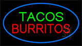 Tacos Burritos Blue Neon Sign