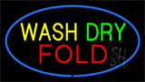 Wash Dry Fold Blue Neon Sign