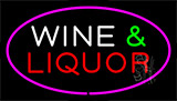Wine And Liquor Purple Neon Sign