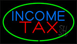 Green Income Tax Neon Sign