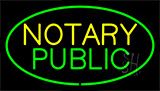 Green Notary Public Neon Sign