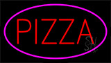 Red Pizza With Pink Border Neon Sign