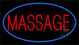 Red Massage Blue Border Neon Sign