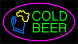 Pink Cold Beer Neon Sign