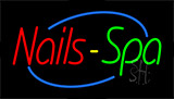 Nails And Spa Animated Neon Sign