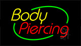 Yellow Body Red Piercing Neon Sign