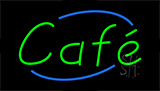 Green Cafe Animated Neon Sign
