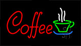 Red Coffee Green Glass Neon Sign