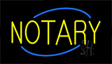 Yellow Notary Animated Neon Sign