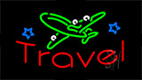 Travel Aeroplane Flashing Neon Sign