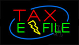 Red Tax E File Animated Neon Sign