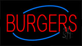 Red Burgers Animated Neon Sign