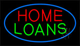Home Loans Animated Blue Border Neon Sign