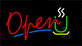Open Coffee Logo Animated Neon Sign