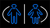Restrooms Logo Animated Neon Sign
