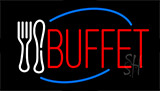 Buffet With Spoon And Fork Animated Neon Sign