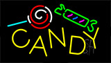 Yellow Candy Animated Neon Sign