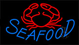 Blue Seafood Logo Animated Neon Sign