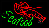 Green Seafood Animated Neon Sign