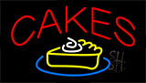 Cakes With Cake Slice Animated Neon Sign