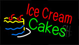 Red Ice Cream Cakes Animated Neon Sign