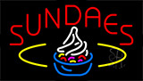 Sundaes With Logo Animated Neon Sign