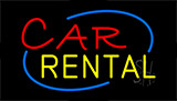 Car Rental Flashing Neon Sign