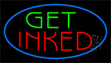 Get Inked With Blue Border Animated Neon Sign